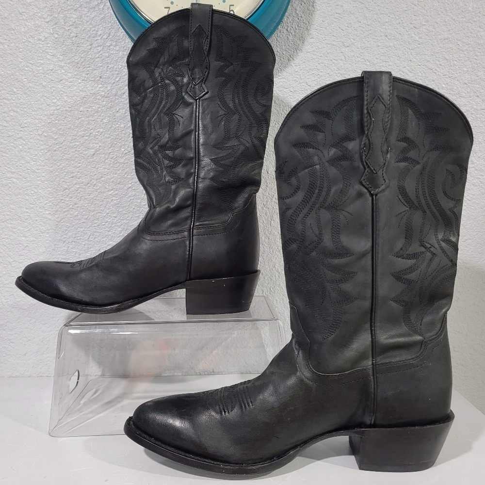 Shyanne Raven Western Boots Cowgirl Round Toe - Women's Size 9.5 Black - Picture 5 of 11